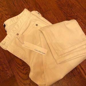 Calvin Klein white jeans